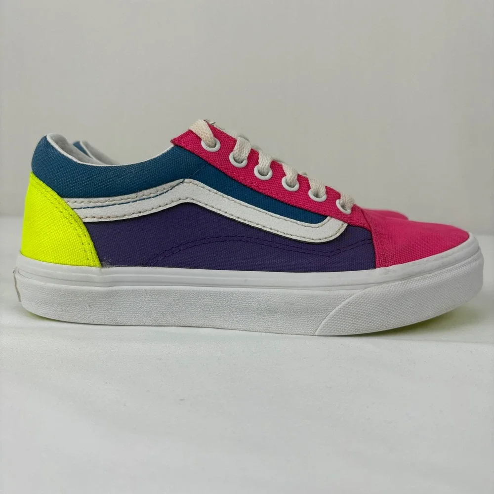 Vans Old Skool Colorblock Canvas‎ Low Top Lace Up Sneakers Kids Size 3